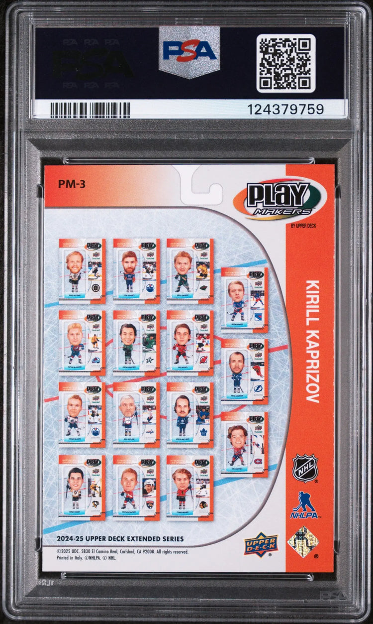 Kirill Kaprizov Playmakers SP SSP PSA 10 GEM Pop 3 2024-25 24-25 Upper Deck UD 