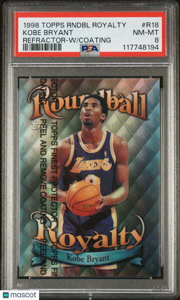 Kobe Bryant 1998-99 Topps Roundball Royalty Refractor W Coating PSA 8
