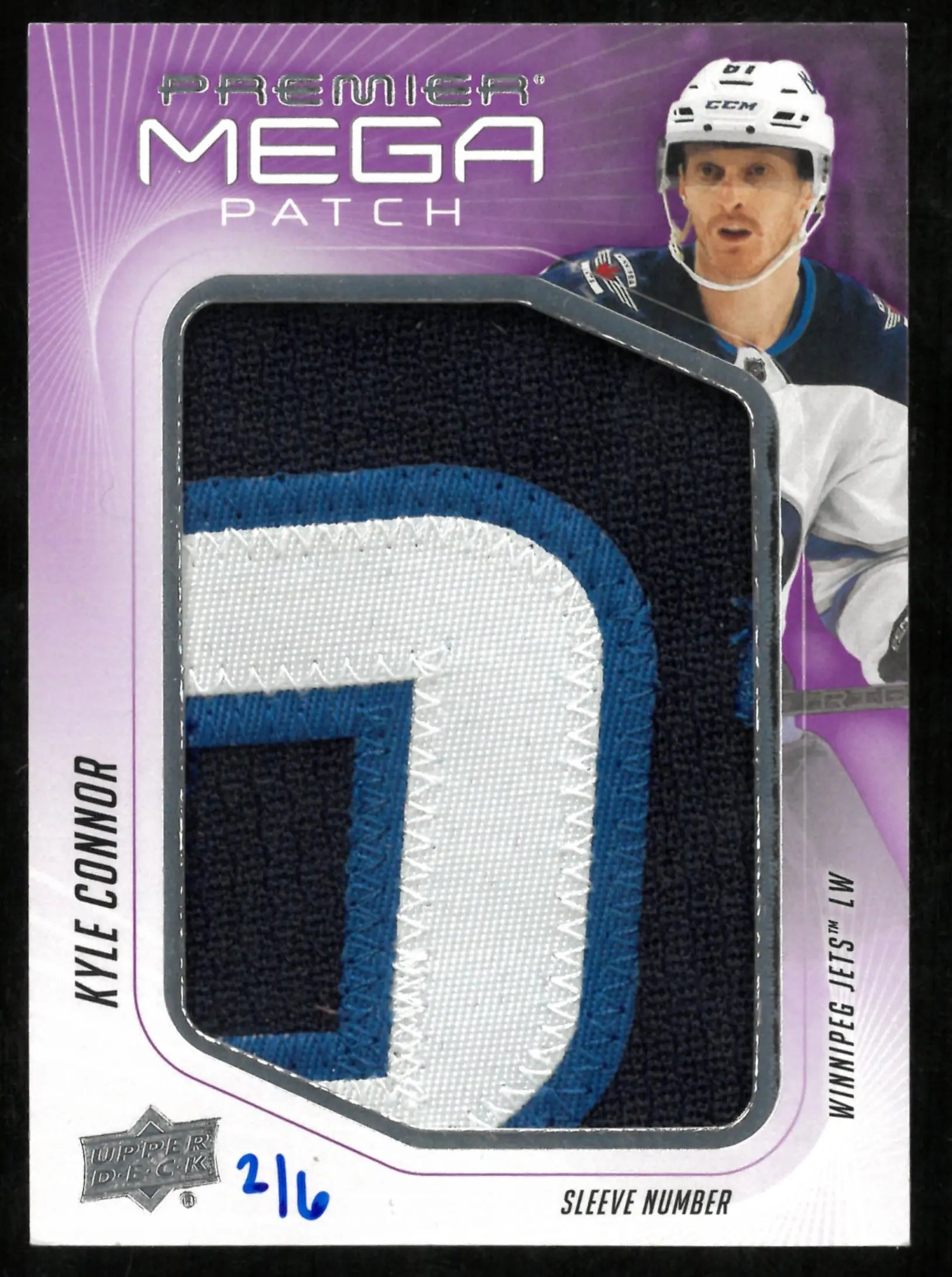 Kyle Connor /6 Mega Patch 2024-25 UD Premier Jets 