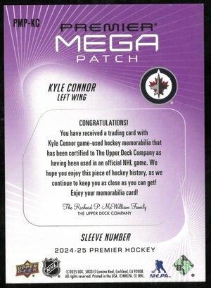 Kyle Connor /6 Mega Patch 2024-25 UD Premier Jets 