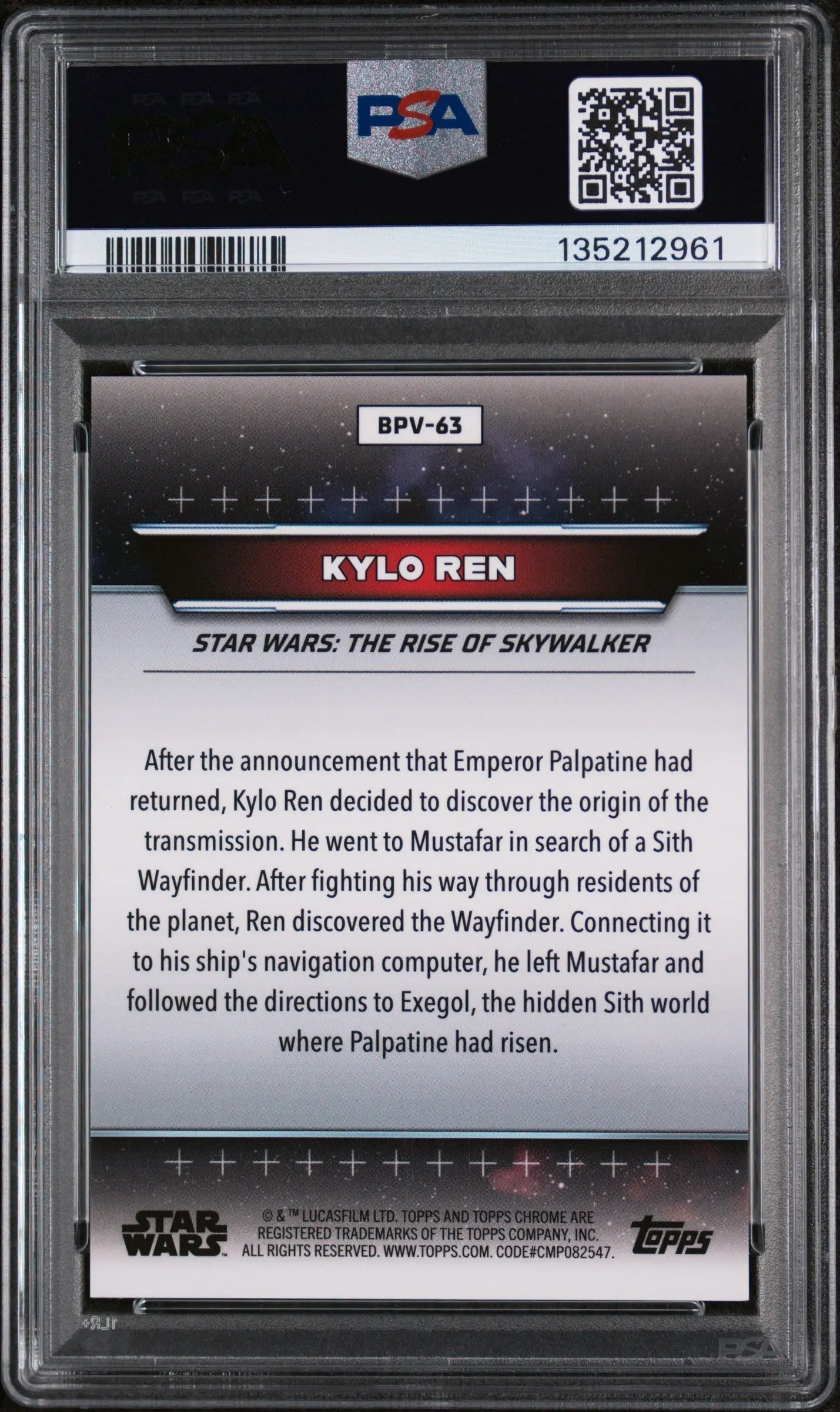 Kylo Ren #63 PSA 9 /99 2024 Topps Star Wars Hyperspace Planetary Variations 