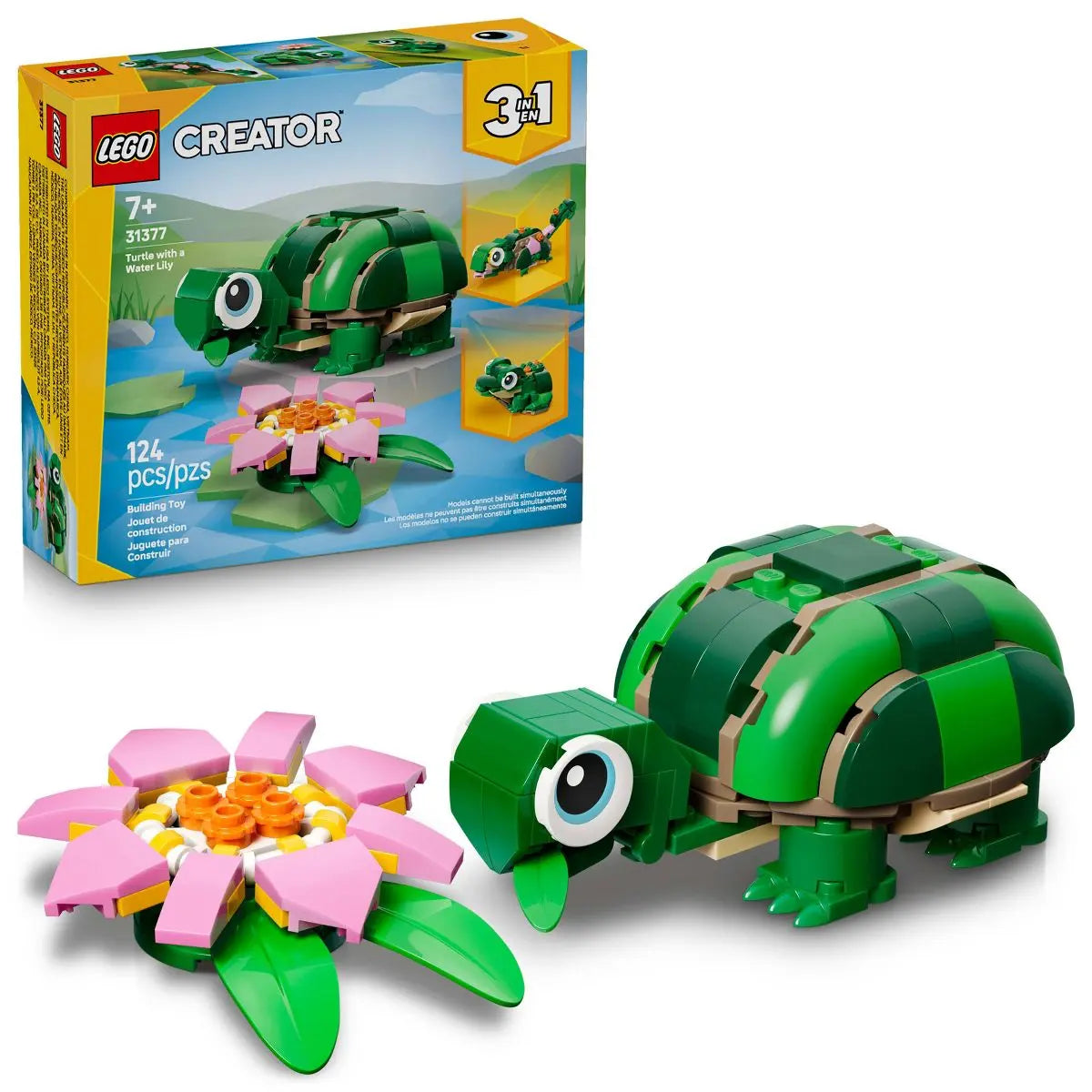 LEGO Creator 3 in 1 Turtle with a Water Lily Flower 31377 