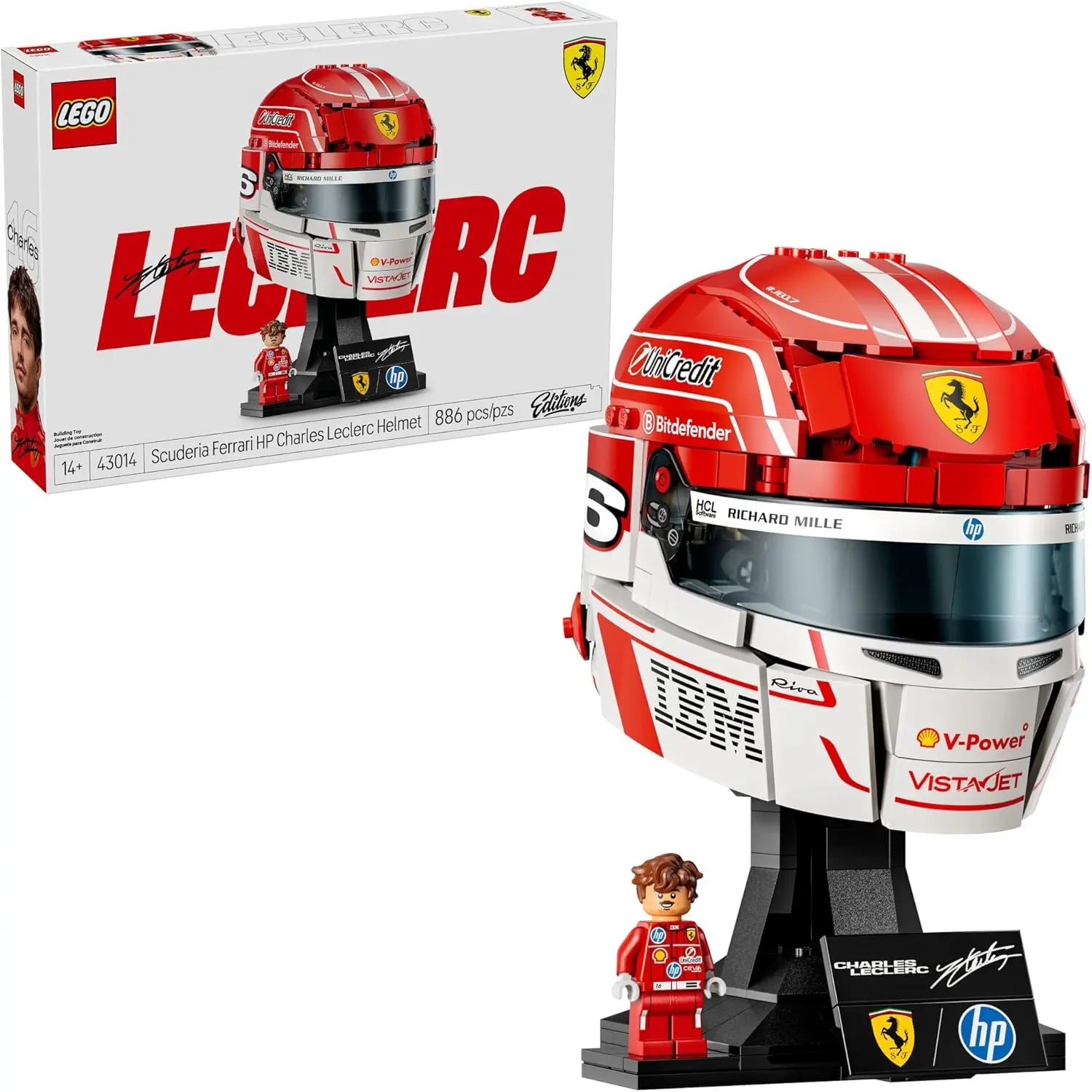 LEGO Editions Scuderia Ferrari HP Charles Leclerc Helmet 43014 