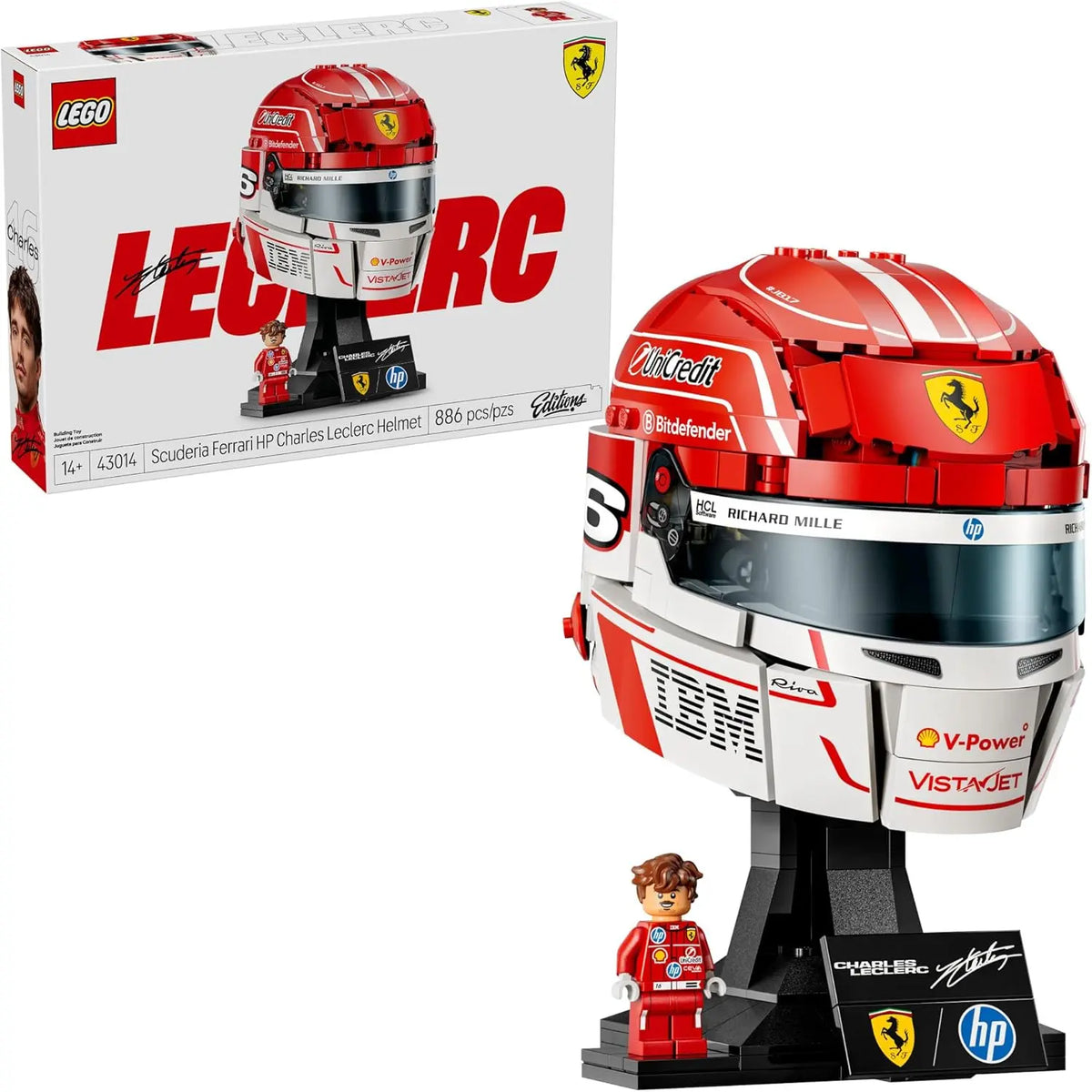 LEGO Editions Scuderia Ferrari HP Charles Leclerc Helmet 43014 