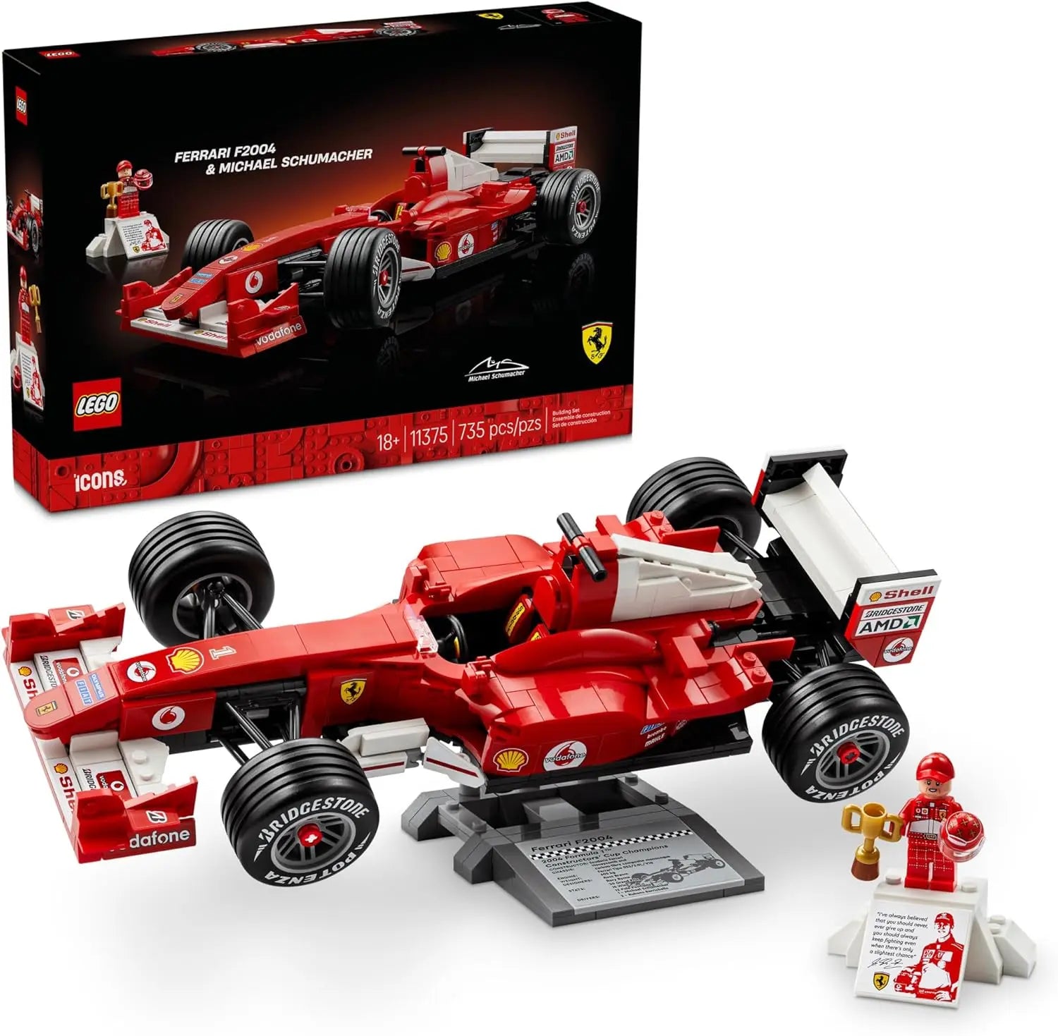 LEGO Icons Ferrari F2004 & Michael Schumacher 11375 