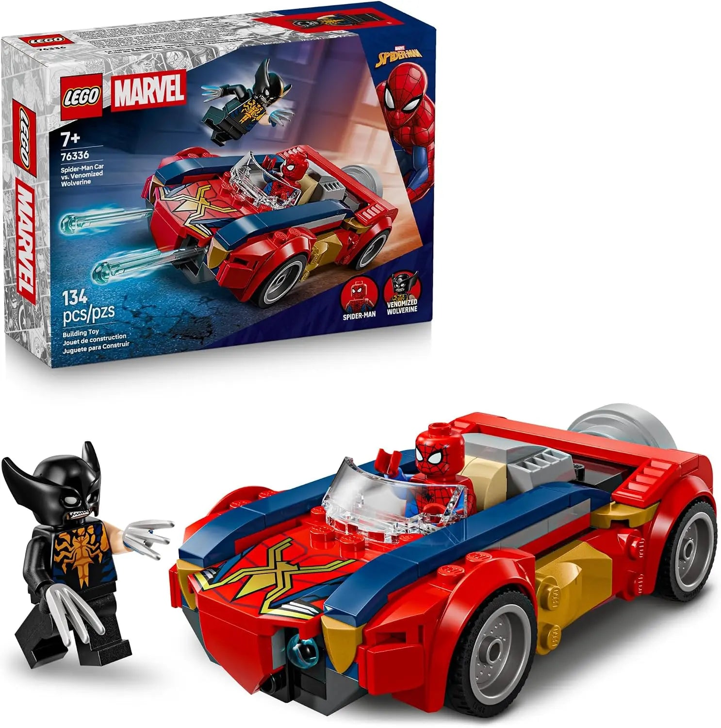 LEGO Marvel Spider Man Car vs Venomized Wolverine 76336 
