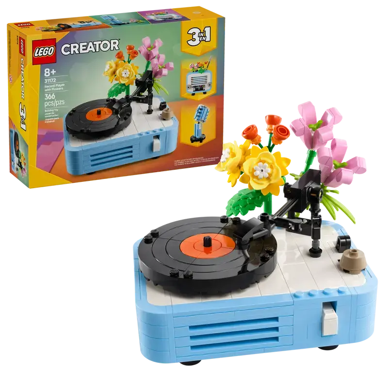 LEGO Record Player with Flowers 