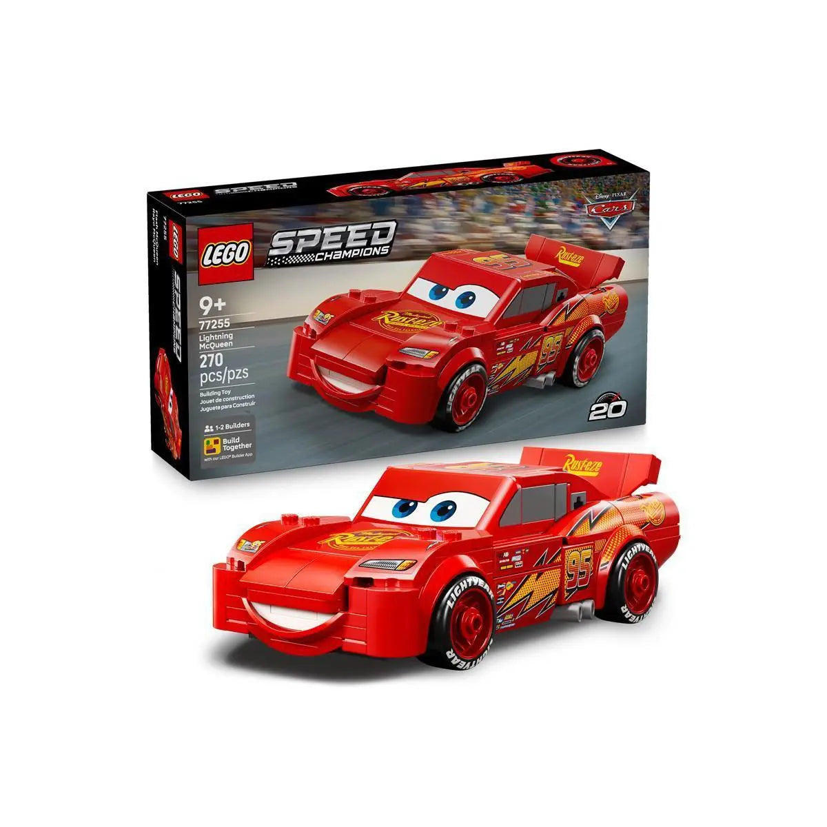 LEGO Speed Champions Lightning McQueen Toys - Disney Pixar Cars - 77255 