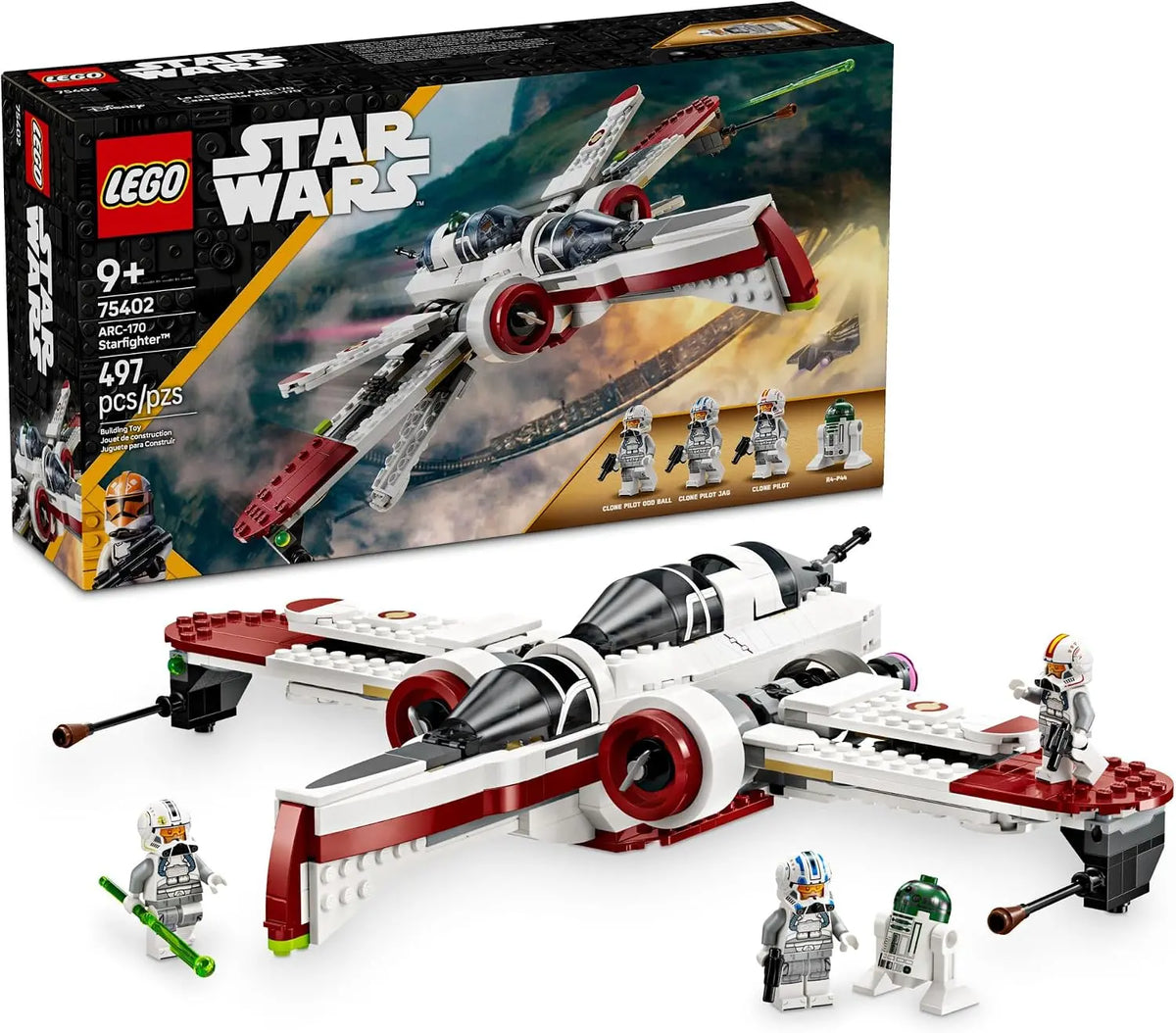LEGO Star Wars ARC-170 Starfighter Spaceship Building 75402 
