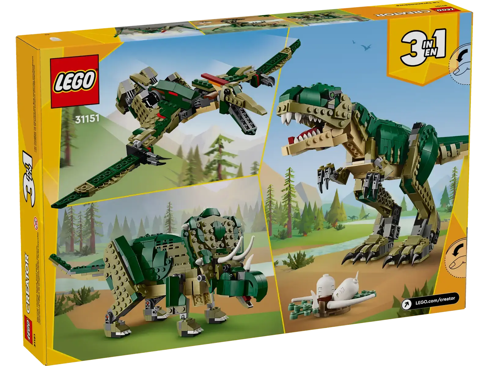 LEGO T Rex Tricertops Pterodactyl 