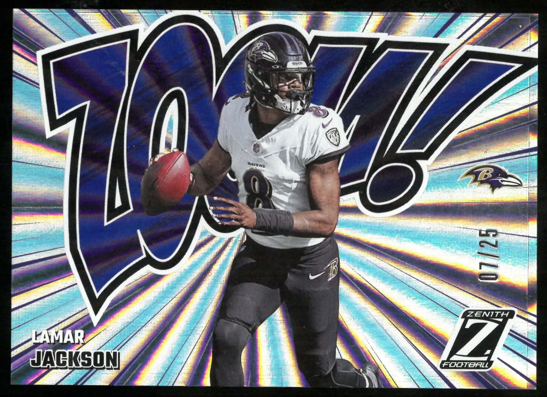 Lamar Jackson ZOOM! 2024 Panini Zenith SP SSP /25 
