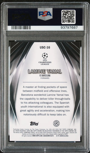 Lamine Yamal PSA 9 RC Rookie 2023-24 Ultimate Stage Topps UEFA Chrome 