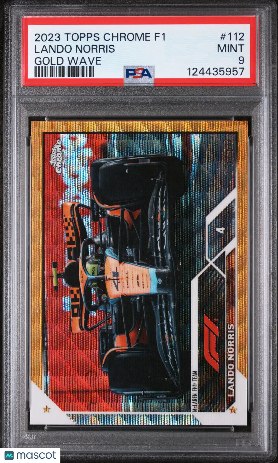 Lando Norris #112 Gold Wave PSA 9 /50 2023 Topps Chrome Formula 1 F1 