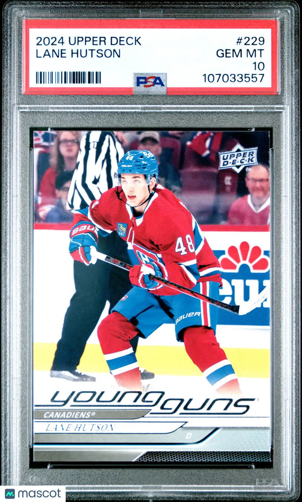 Lane Hutson Young Guns PSA 10 RC Rookie 2024-25 24-25 UD Upper Deck 
