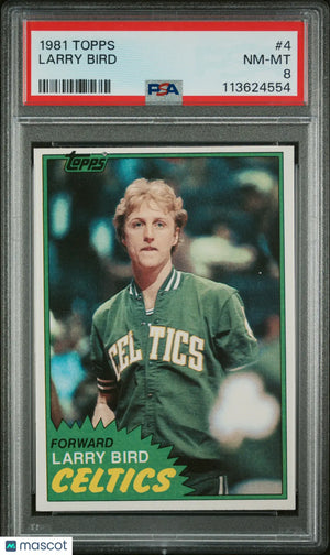 Larry Bird 1981-82 Topps Solo RC 81-82 PSA 8 Boston Celtics 