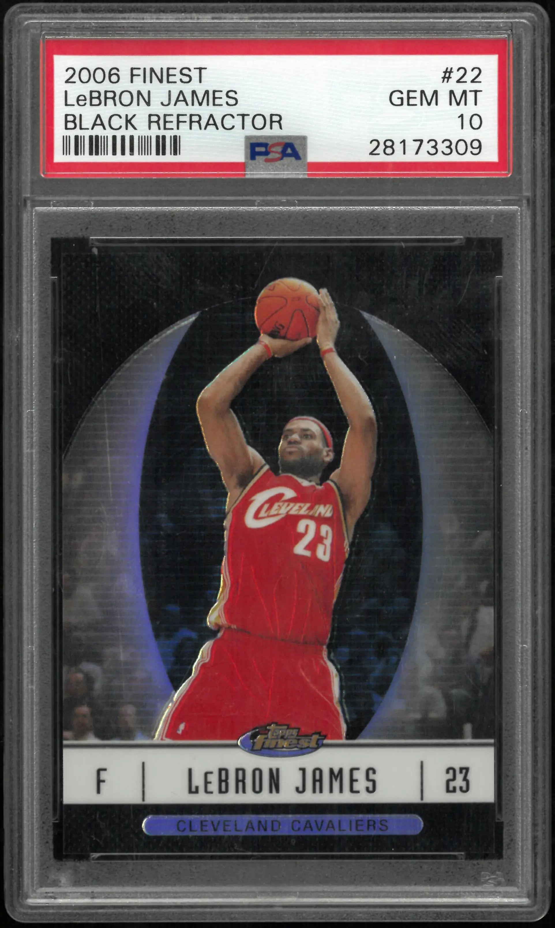 LeBron James 2006-07 Finest PSA 10 /99 Black Refractor 06-07 89/99 Pop 13 