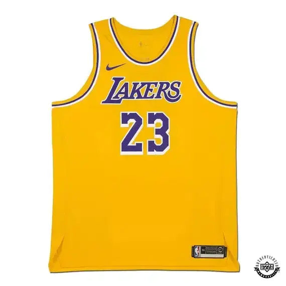 LeBron James Autographed Los Angeles Lakers Icon Edition Authentic Nike Jersey 