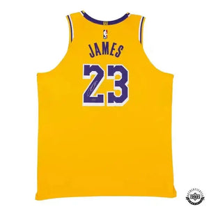 LeBron James Autographed Los Angeles Lakers Icon Edition Authentic Nike Jersey 