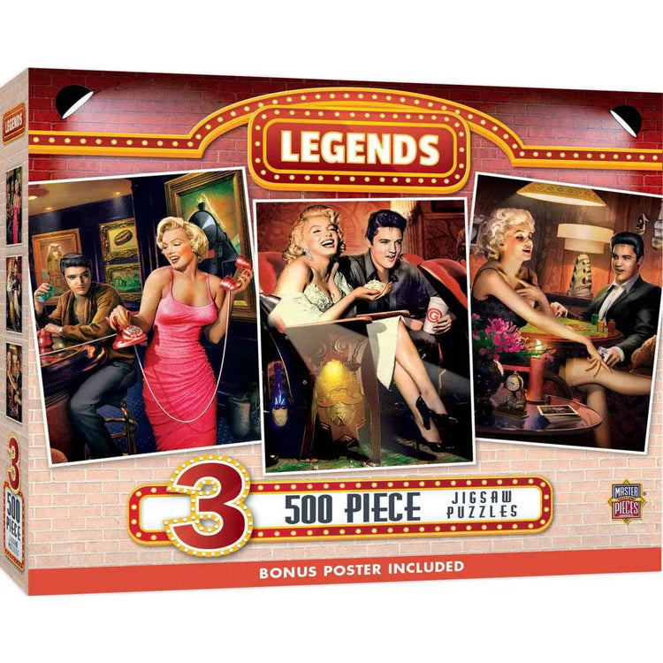 Legends - 500 Piece Jigsaw Puzzles 3 Pack 