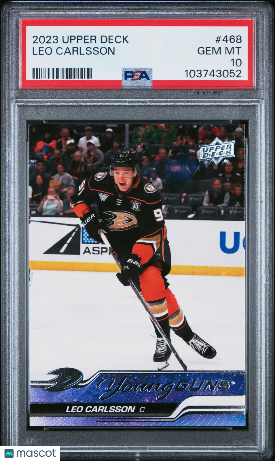 Leo Carlsson PSA 10 Young Guns RC Rookie UD Upper Deck 2020-21 20-21 