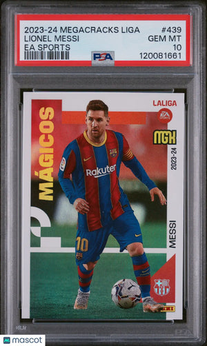 Lionel Messi PSA 10 2023-24 Panini Megacracks La liga Ea Sports 