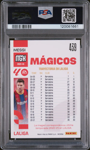 Lionel Messi PSA 10 2023-24 Panini Megacracks La liga Ea Sports 