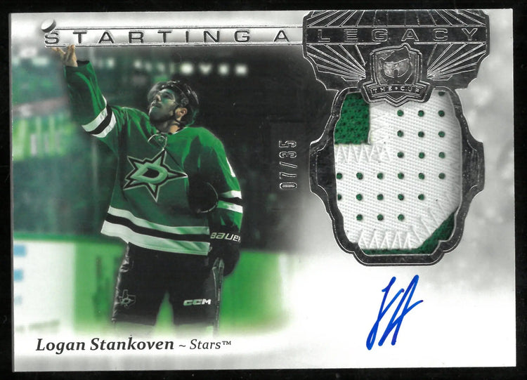 Logan Stankoven /35 Patch Auto Starting a Legacy UD Cup 2024-25 