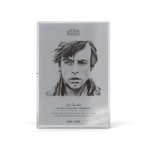 Luke Skywalker Sketch Art Silver Foil 