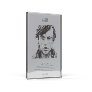 Luke Skywalker Sketch Art Silver Foil 