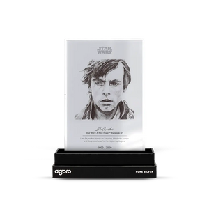Luke Skywalker Sketch Art Silver Foil 