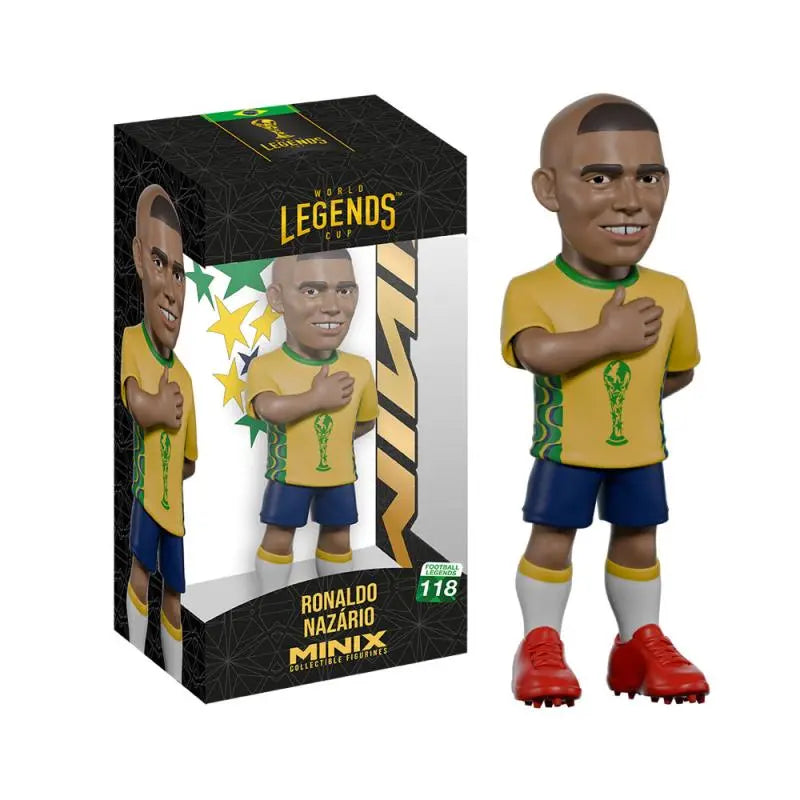 Ronaldo 9 & Ronaldinho 10 フィギュアセット Brazil Ronaldo Figurine - 12CM World Cup Legends Collectible