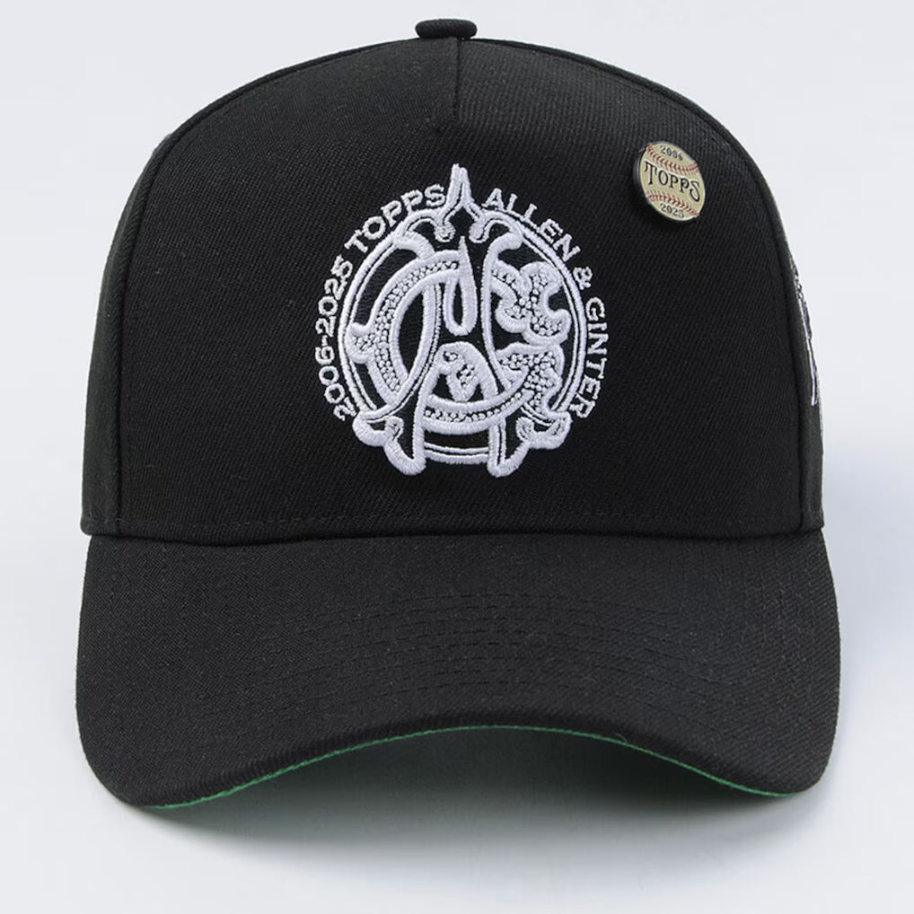 M&N x Topps Allen & Ginter Black 20th Anniversary Pro Pinch Snapback Hat 