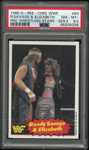 Macho Man Randy Savage Elizabeth RC Rookie PSA 8.5 8 RARE LO POP 1985 O Pee Chee 