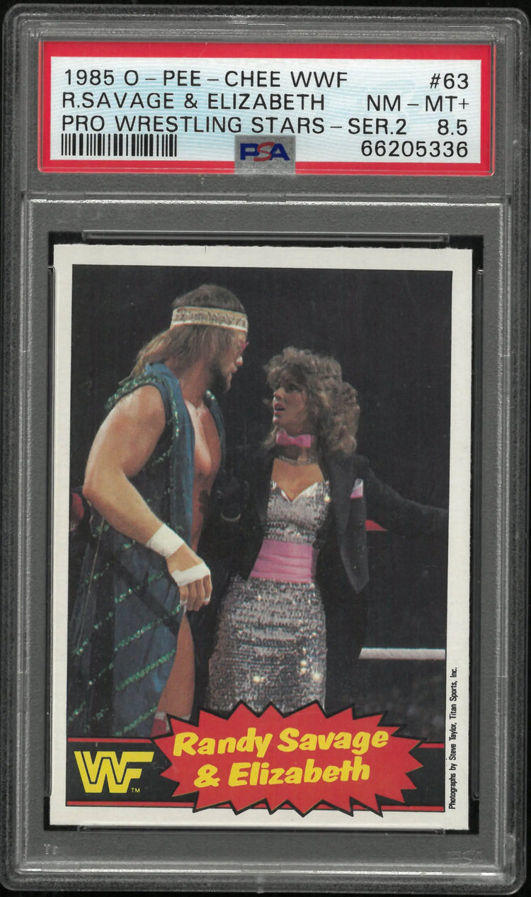 Macho Man Randy Savage Elizabeth RC Rookie PSA 8.5 8 RARE LO POP 1985 O Pee Chee 