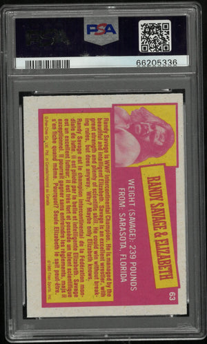 Macho Man Randy Savage Elizabeth RC Rookie PSA 8.5 8 RARE LO POP 1985 O Pee Chee 