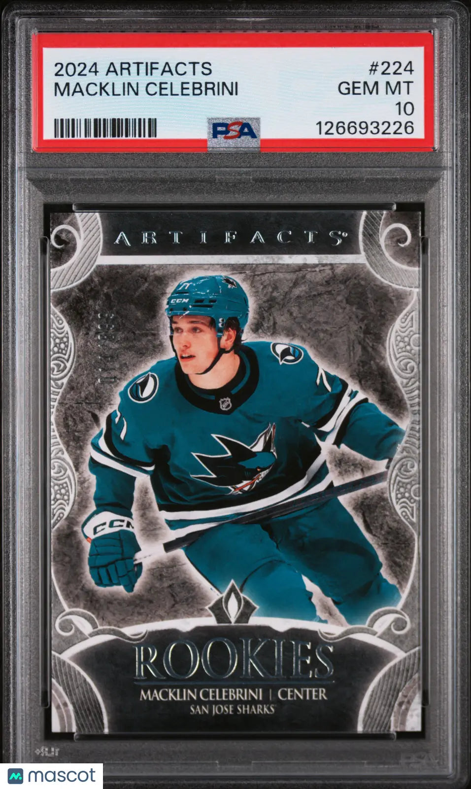 Macklin Celebrini RC PSA 10 /899 Pop 3 Artifacts Rookie 2024-25 24-25 Upper Deck 