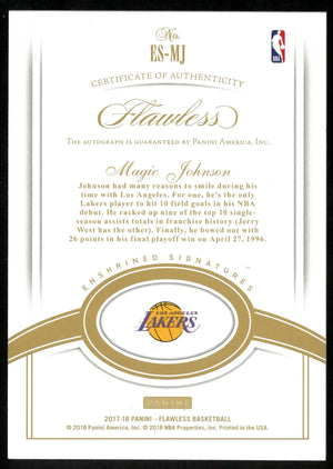 Magic Johnson /10 Auto Flawless 2017-18 Enshrined Signatures 