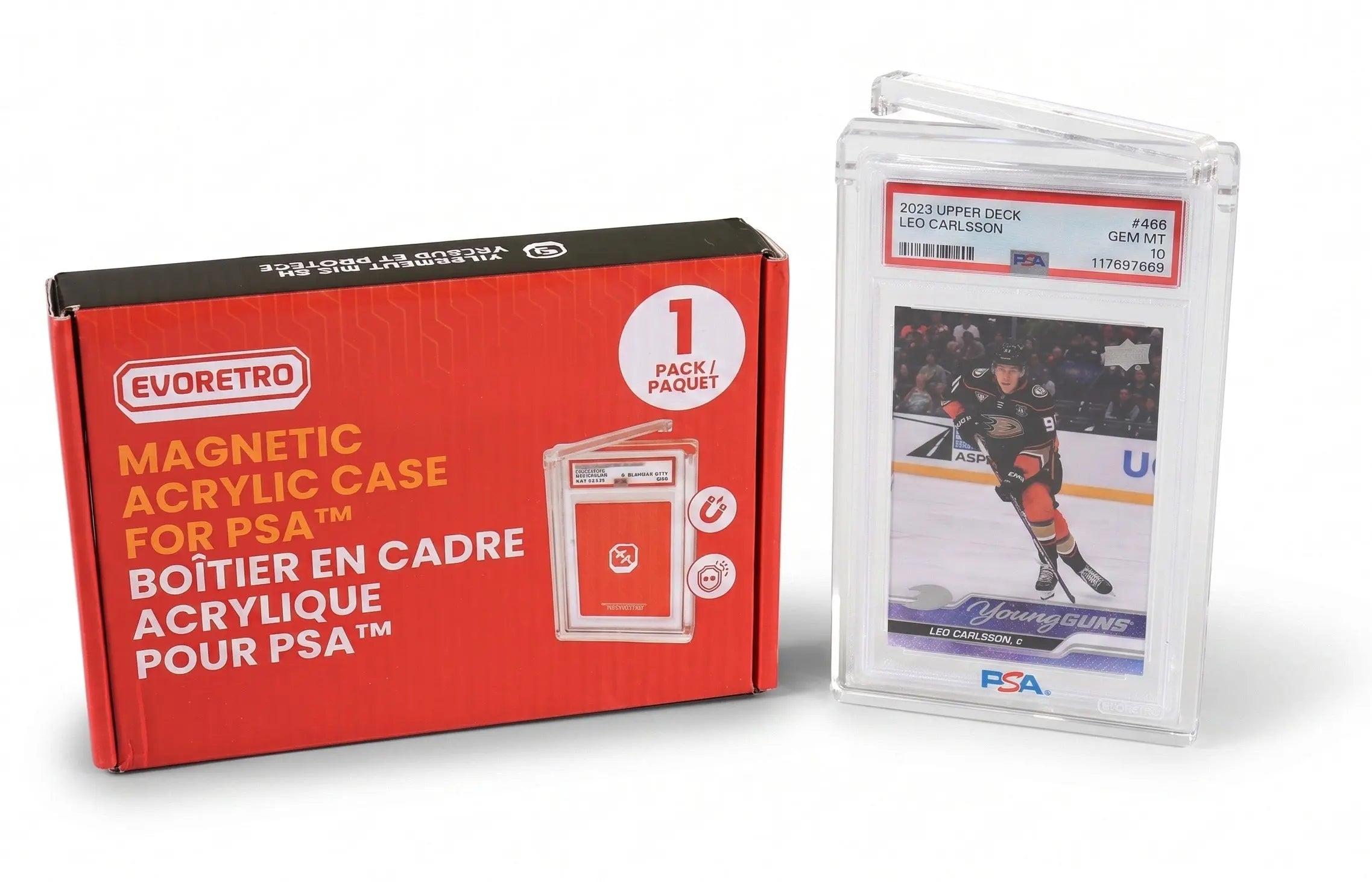 Magnetic Acrylic Case Display for 1 PSA Slab - Clear 