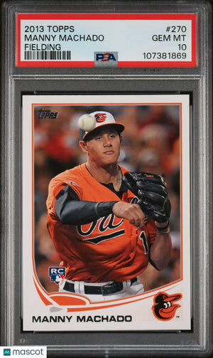 Manny Machado RC Rookie Fielding PSA 10 2013 Topps Orioles 