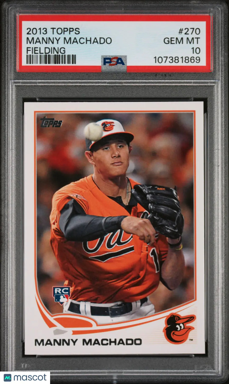 Manny Machado RC Rookie Fielding PSA 10 2013 Topps Orioles 