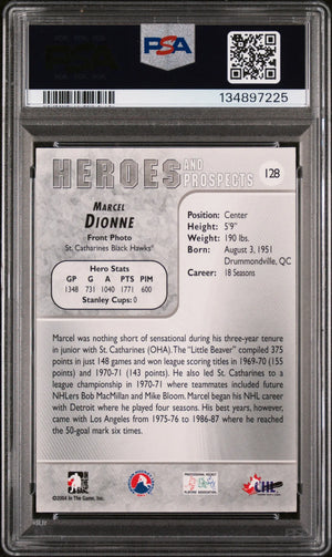 Marcel Dionne Authentic Auto PSA 2004-05 In The Game Heroes & Prospects 