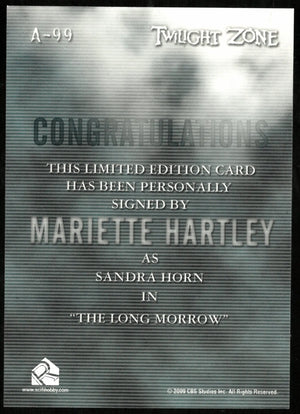 Mariette Hartley as Sandra Horn Twilight Zone Auto Autograph #A-99 