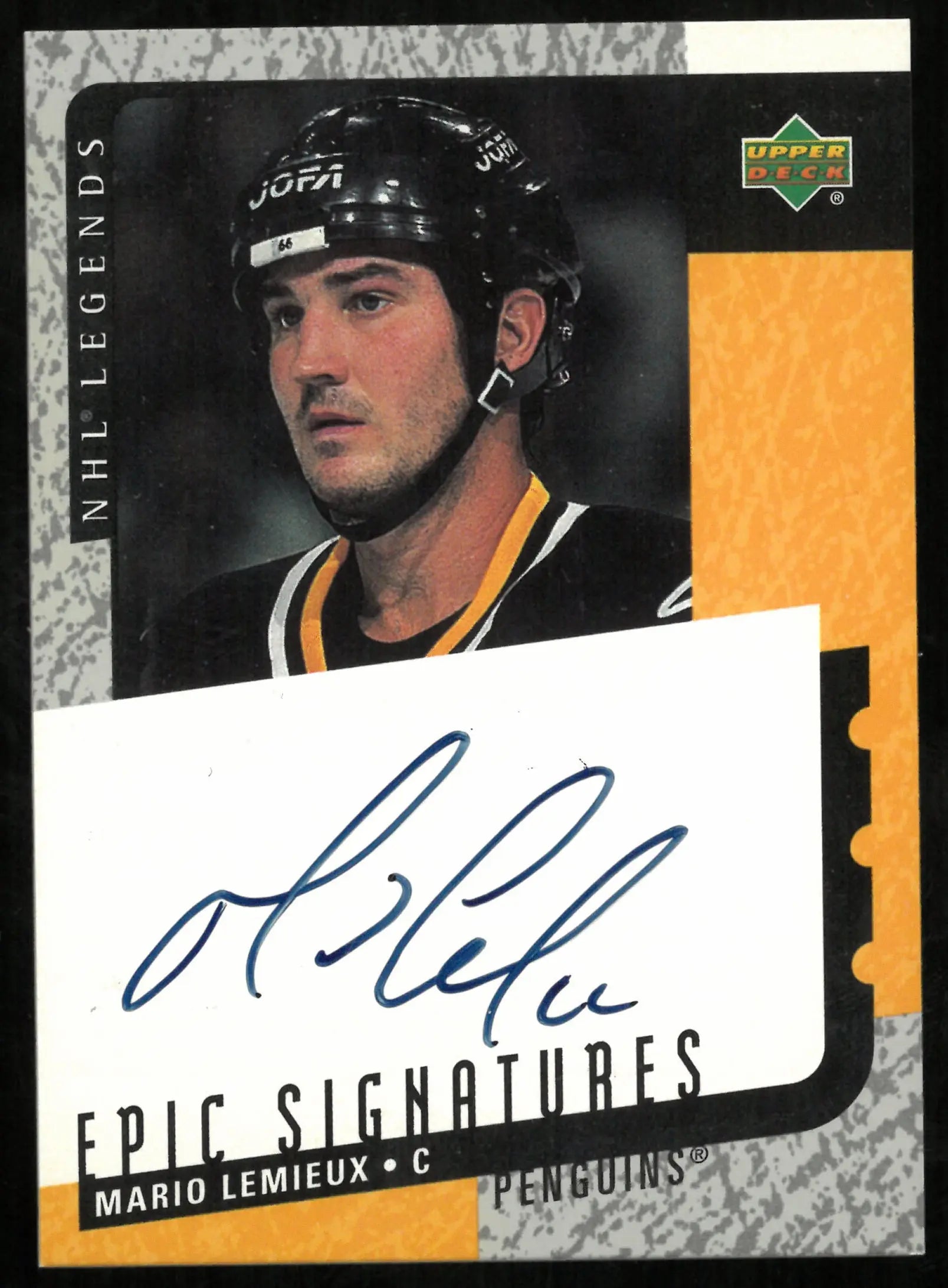 Mario Lemieux Auto Epic Signatures 2000-01 UD Legends Penguins 