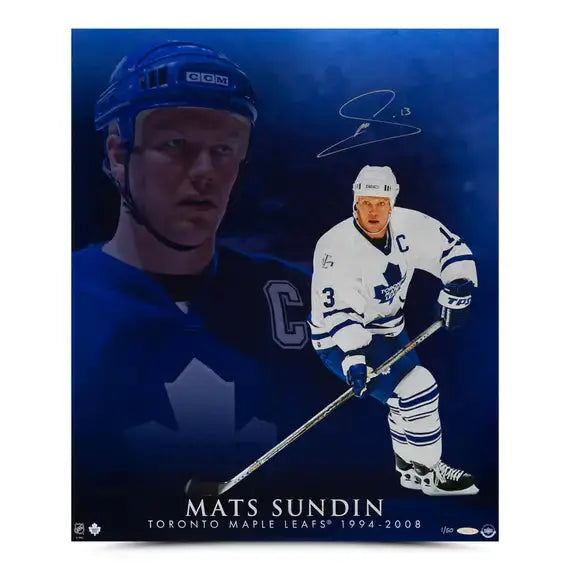 Mats Sundin Autographed “Captain Mats” 20x24 