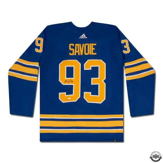 Matt Savoie Autographed Authentic Buffalo Sabres Adidas Royal Jersey 