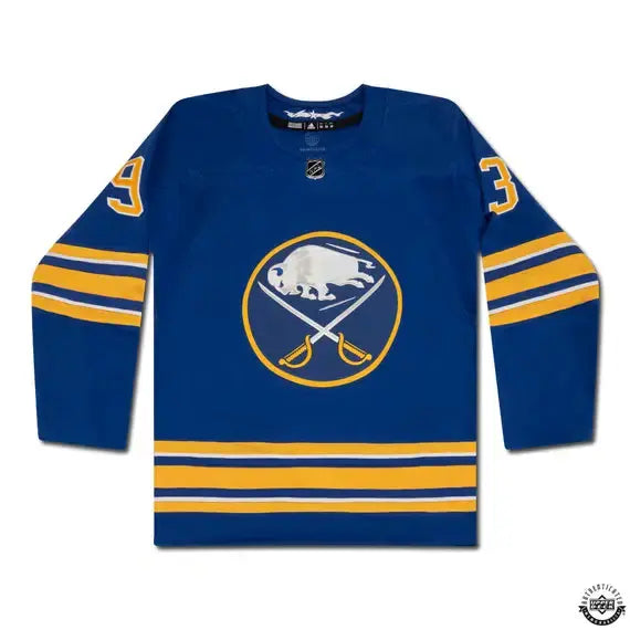 Matt Savoie Autographed Authentic Buffalo Sabres Adidas Royal Jersey 