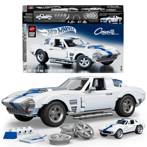Mattel Brick Shop Hot Wheels Corvette Grand Sport Building Toy Kit (918 Pieces) 