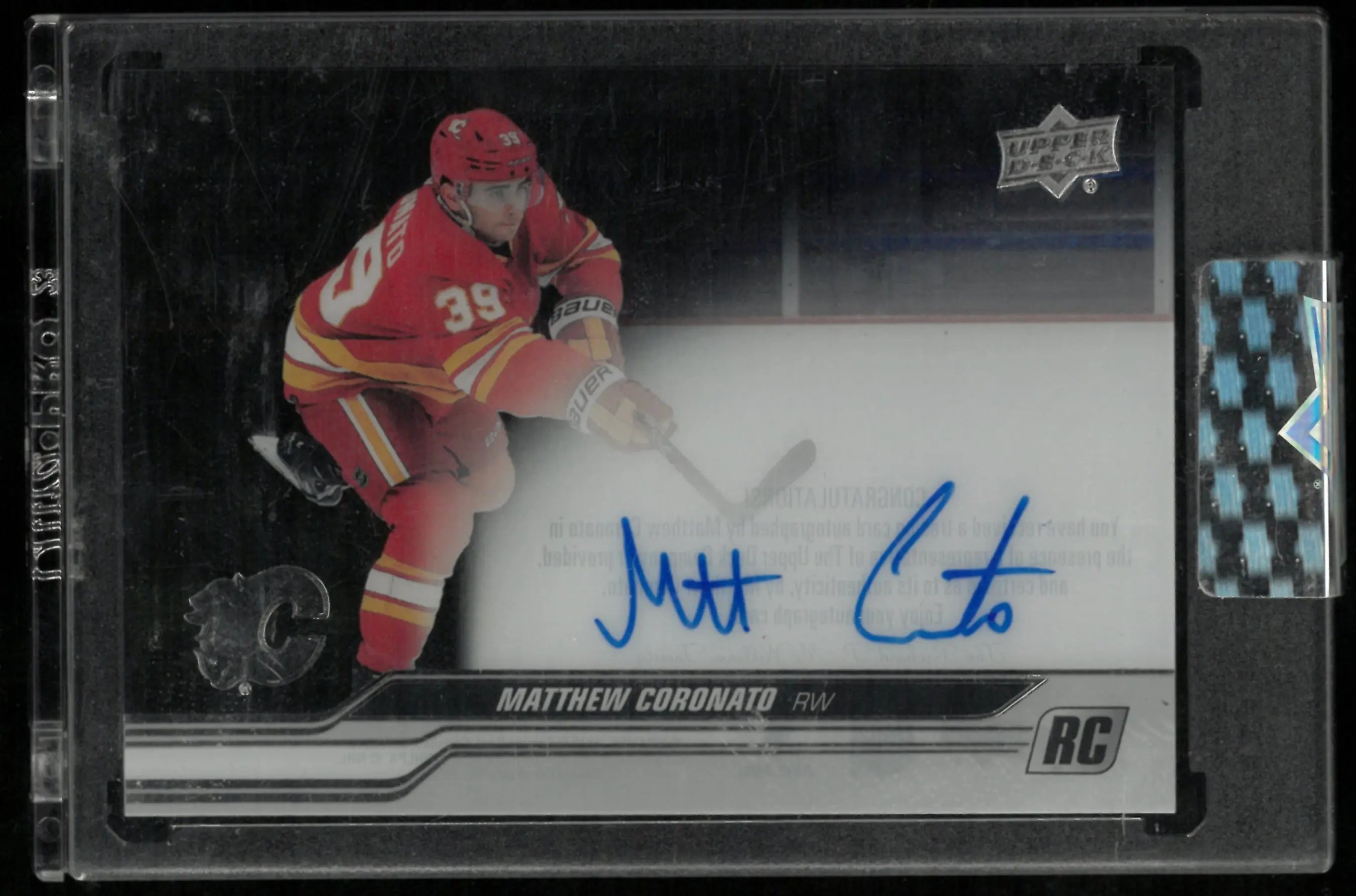 Matthew Coronato Clear Cut RC Rookie Auto 2023-24 23-24 