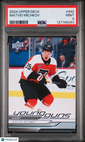 Matvei Michkov UD Young Guns PSA 9 2024-25 24-25 RC Rookie Upper Deck 