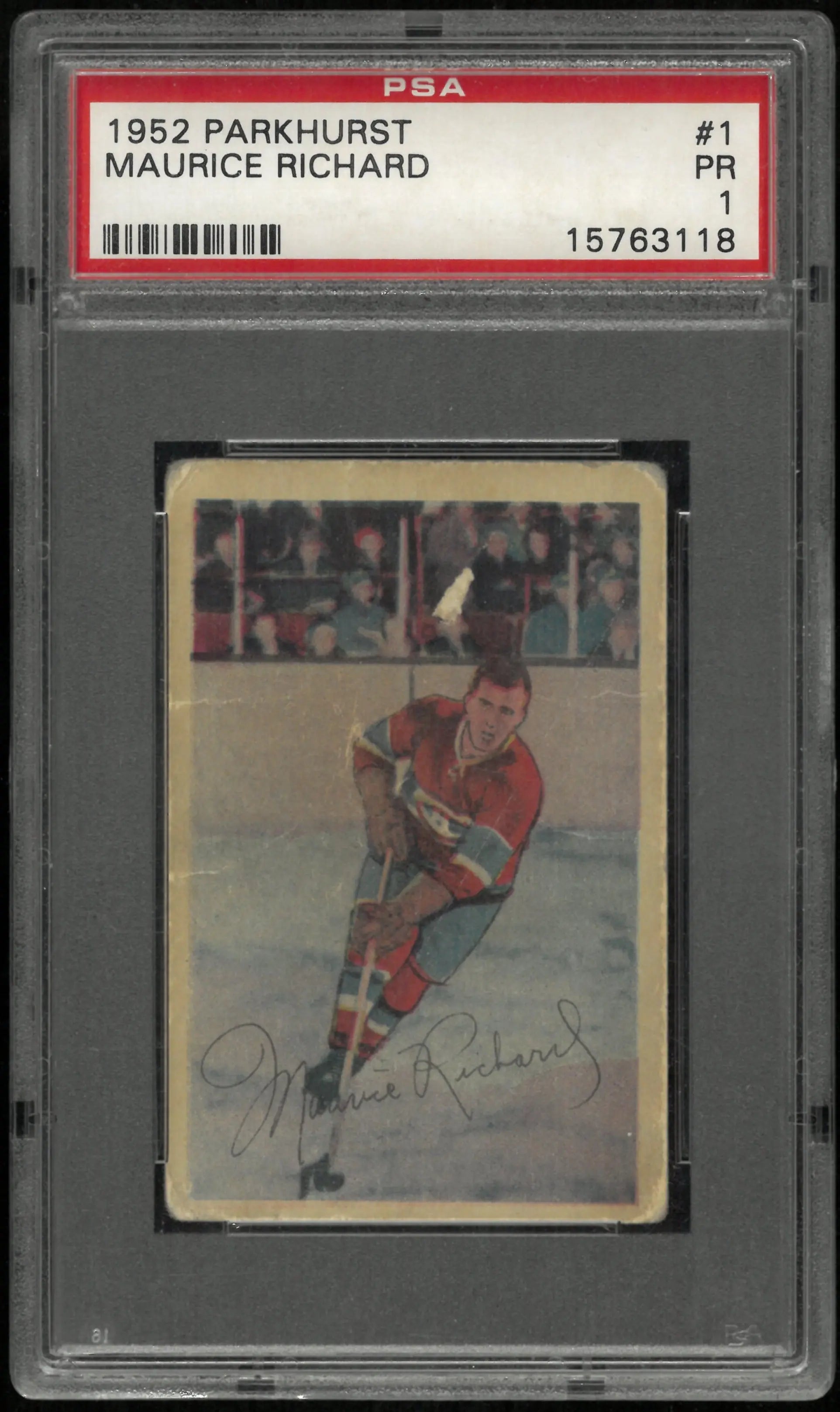 Maurice Rocket Richard 1952-53 Parkhurst 52-53 2nd Year PSA 1 